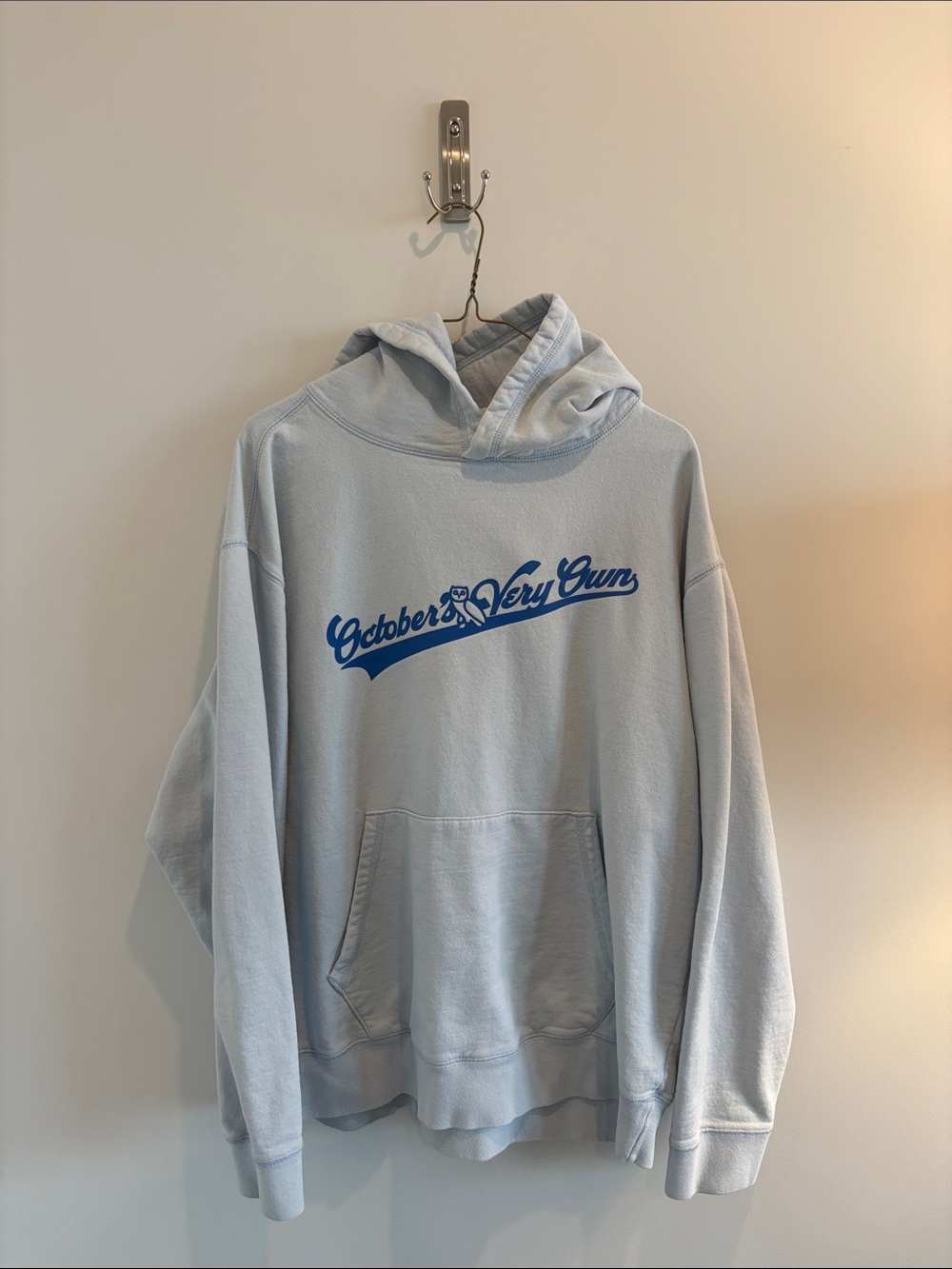OVO Script Light Blue Pullover Hoodie